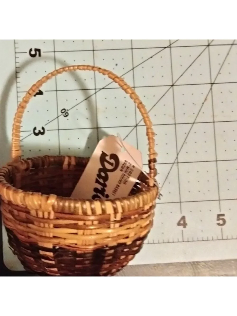 Mini Woven Basket Darice Brown Round Design Miniature Farmhouse Lot 3